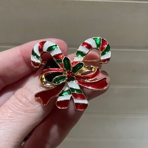 Candy cane brooch